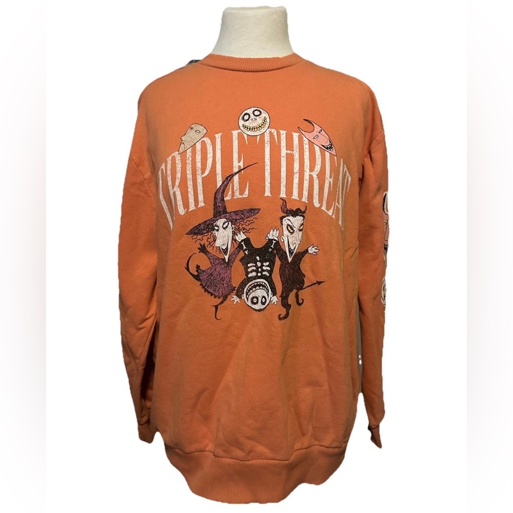 Disney Nightmare Before Christmas Sweatshirt Triple Threat Medium Crewneck EUC